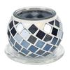 Stylish Kaleido Round Glass Mosaic Flower Size Small Pot, Black, 2.5,