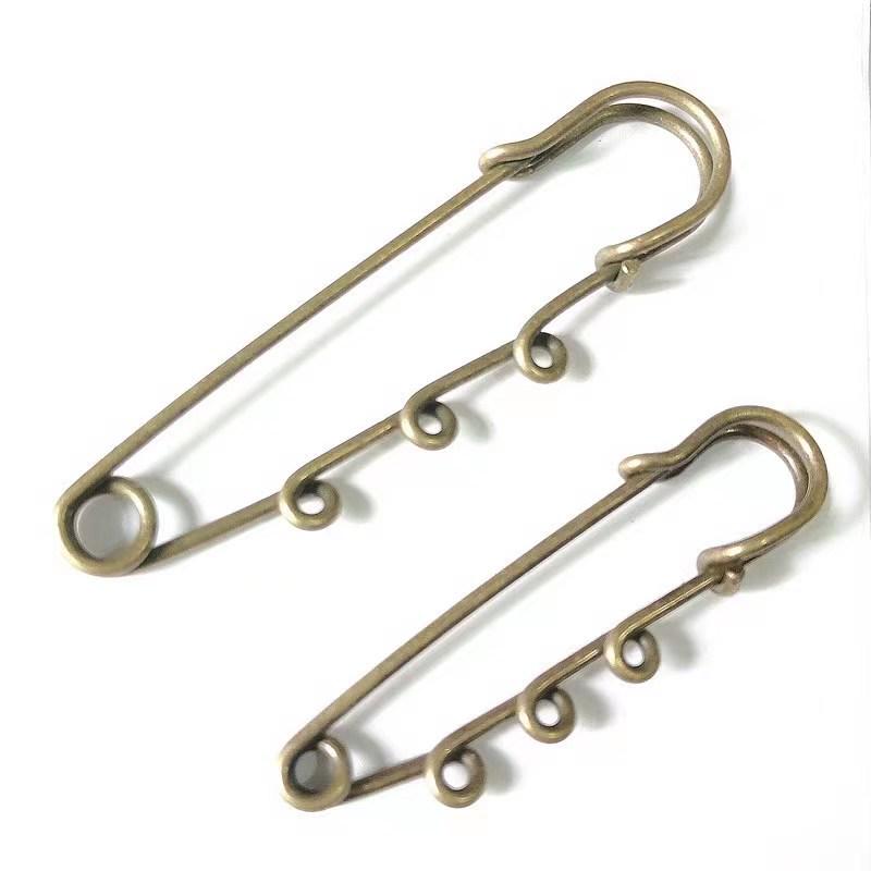 Korean Style High-Quality Safety Brooch: Color-Preserving Electroplated Wrap-Around Pin, European Standard, DIY Handmade.