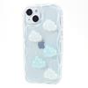 Back Cover for iPhone 13 6.1 inch,3D Butterfly/Cloud Pattern Epoxy TPU Phone Case