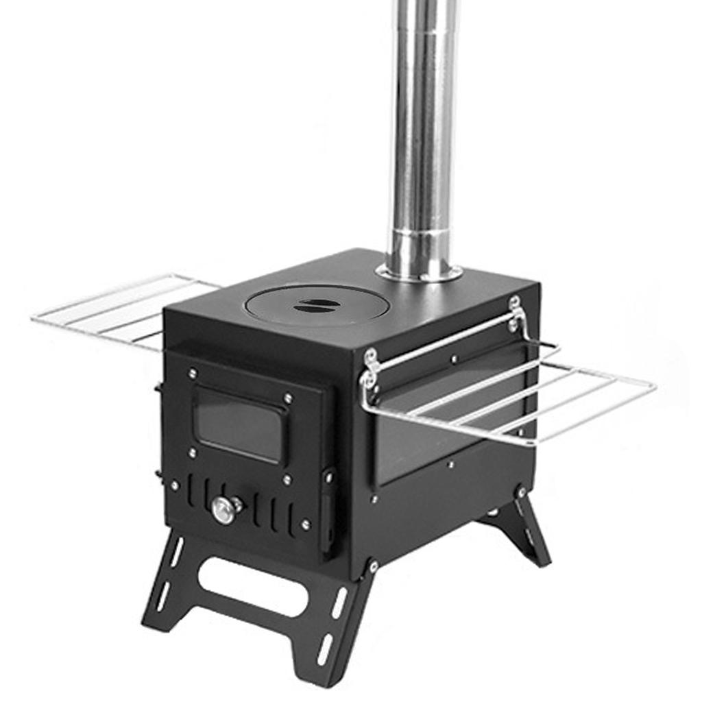 Открытый кемпинг дровяная печь дровяная горелка складной обогреватель из нержавеющей стали с палаткой огонь