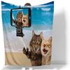 Underwater Diving Creative Cat Theme Flannel Throw Blanket Soft Lightweight Warm for Living Room Bedroom Bed Sofa Couch Kids Adults Gifts