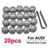 20pc Grey Car Wheel Center Nut Bolt Tire Screw Cap Dust Water Proof Cover With Removal Tool 25mm For Tire Wheel Lug Styling