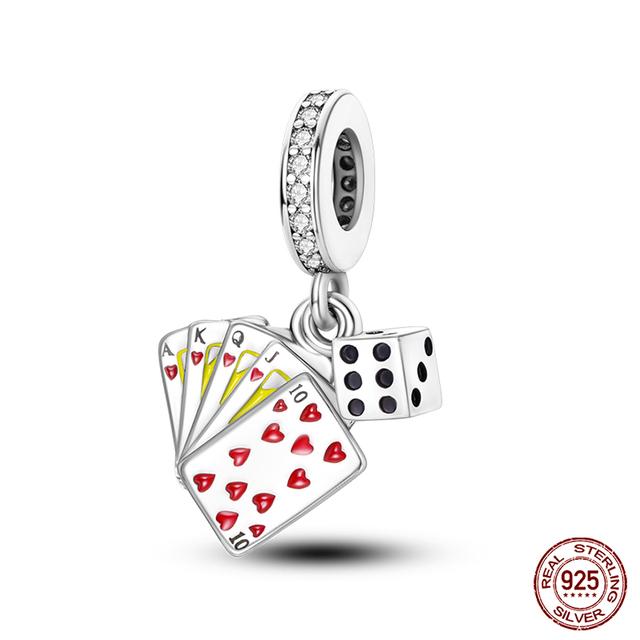 Новые стерлингового серебра 925 пробы красного цвета, подвески в форме сердца, бусины, ювелирные изделия на удачу, подарки