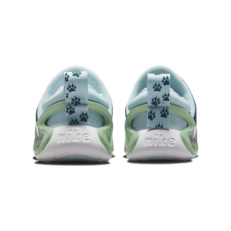 Nike Dynamo Go SE TD Valerian Blue Enamel Green Детские кроссовки Glacier-Blue Metallic-Silver DV0547-400