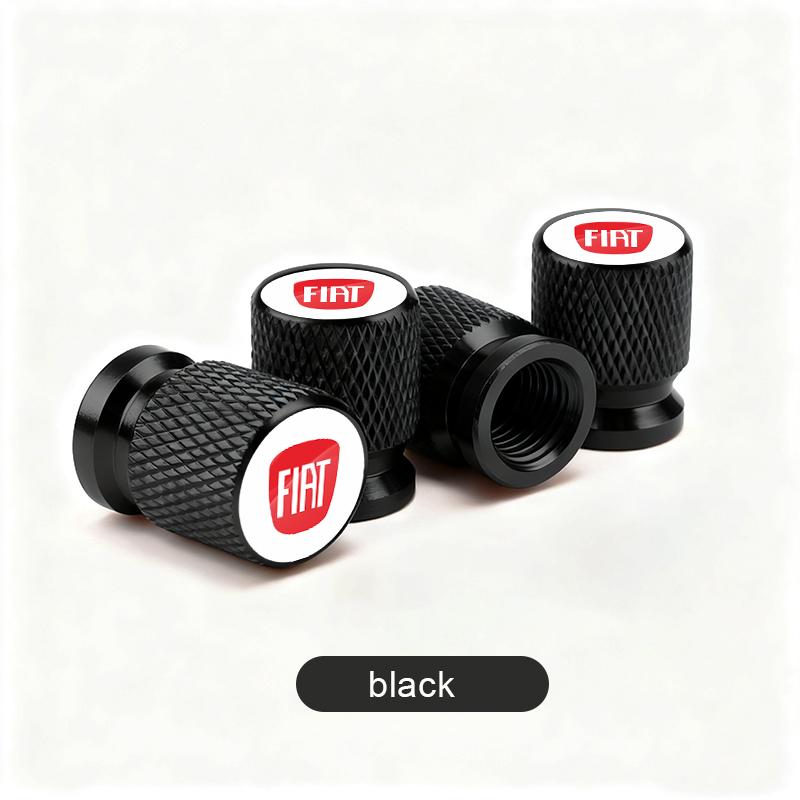 Car Wheel Tire Valve Caps Air Stem Covers Accessories For Abarth FIAT Punto 500 Tipo Stilo Palio Bravo Doblo Panda Ducato