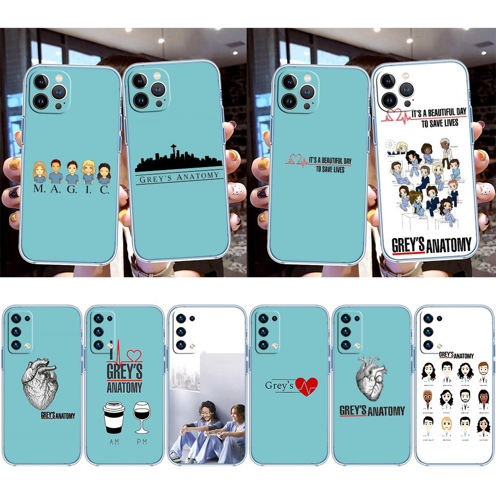 UP33 Grey's Anatomy Transparent Phone Case for Motorola Moto G7 G8 G9 G84 G85 G73 G24 G15 Z2 Play Power Plus