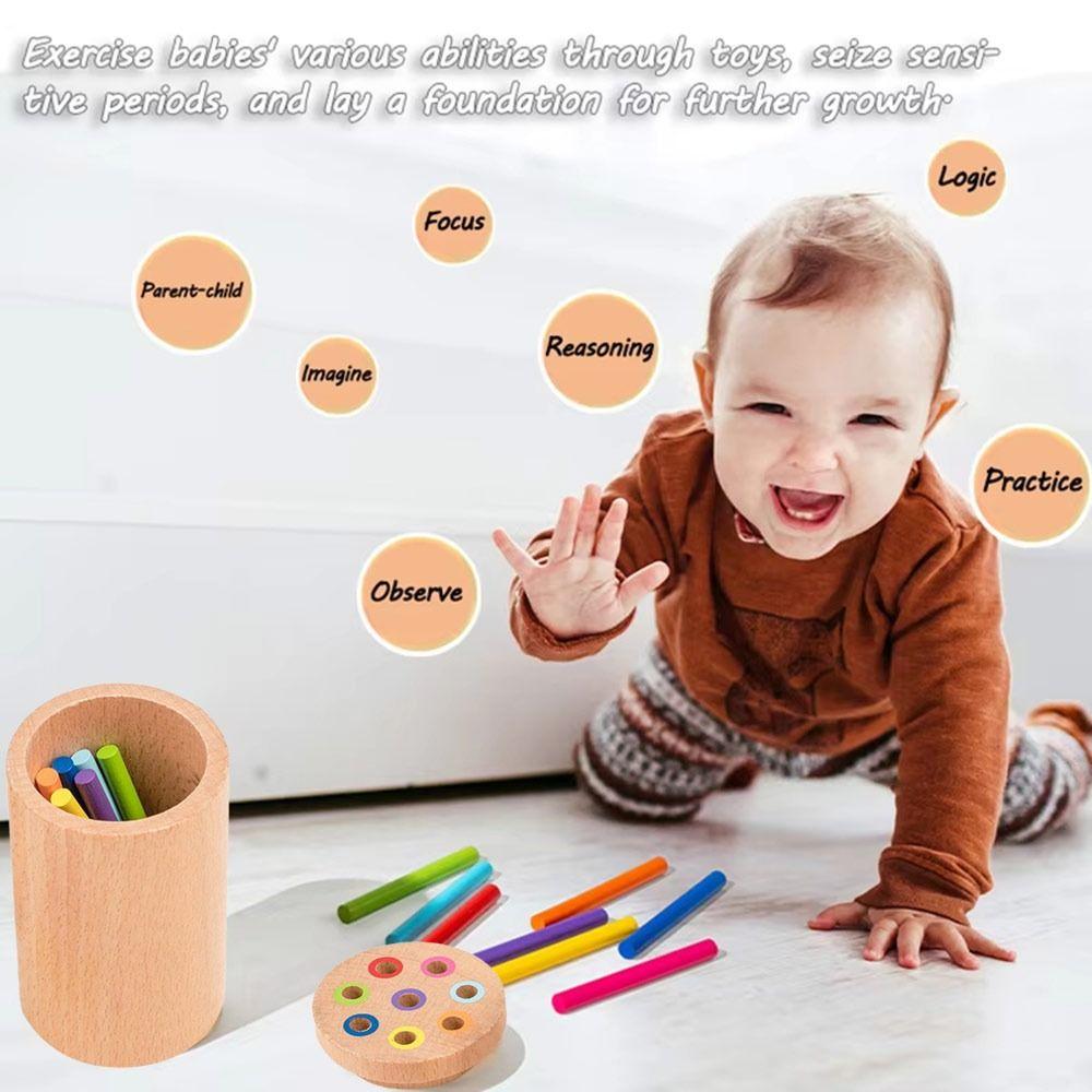 Shape Matching Montessori Toys Teaching Aid Wooden Learning Toys Color Sorting Toys  Toddlers