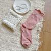 Wood Ear Edge Polka Dot Piles Of Socks, Socks, Trendy Cotton Socks, Summer Thin Ballet-Style Stockings