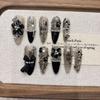 Handmade French Style Press-On Nails With Floral Design Minimalist Elegant False Women Daily Wear
