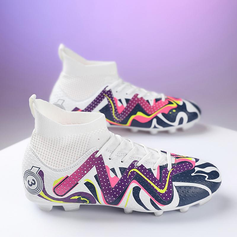 Футбольные бутсы 31-48 УНИСЕКС футбольные бутсы шнурованные высокие эластичные носки тренировочные искусственные газоны для спорта на открытом воздухе тренировочные футбольные бутсы