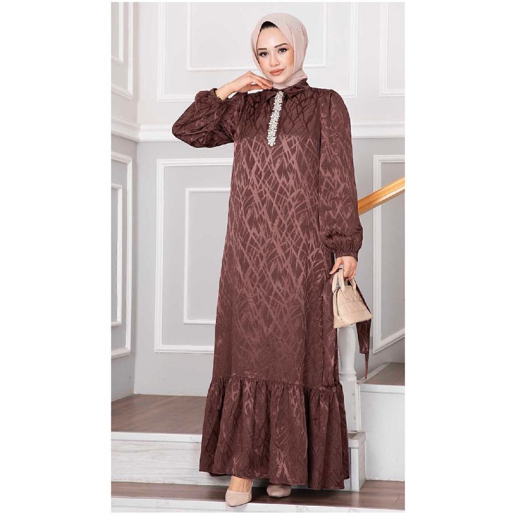 Жаккардовое вечернее платье Stoney в стиле хиджаб