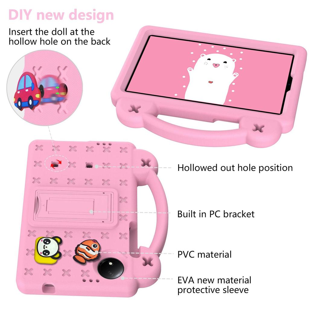 Мультяшный противоударный чехол-подставка Bebe Bear для 4G-планшета Xiaomi Redmi Pad SE 8.7"