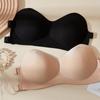 Women's Push-Up Non-Slip Invisible Strapless Bra - Wirefree, Anti-Exposure Bandeau for Small Chest, Beautiful Back