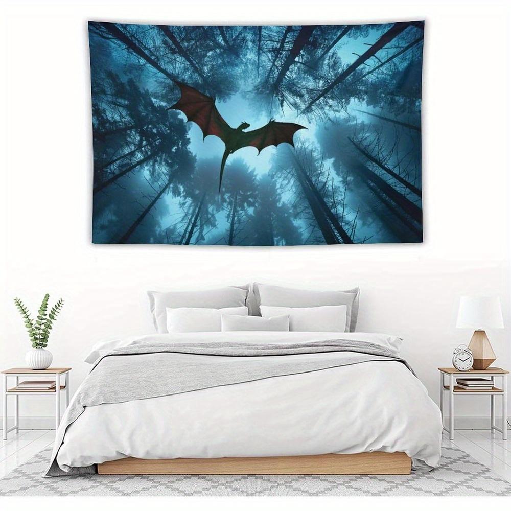 Mystical Dragon Tapestry: Enchanting, Fantasy-Inspired, and Strikingly Unique Wall Art for a Magical Decor Statement