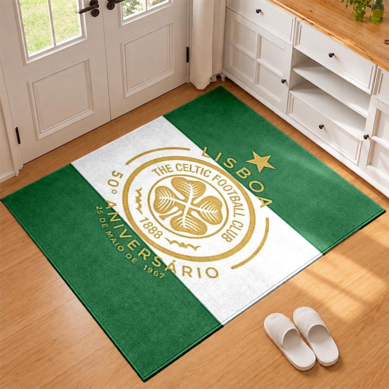 Celtic Football Club Carpet Door Mat for Living Room or Bedroom Protective Mat Under Chair Office Decoration Christmas Gift Birthday Present