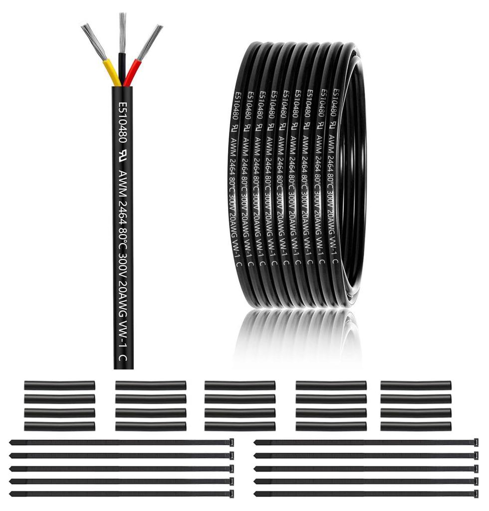 Американский стандарт 2464 Силовой кабель для автомобильного аудио 30 12AWG 2-8 жил Изолированный ПВХ провод