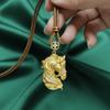 Waterproof Zodiac Horse Necklace Luxury Golden Horse Pendant Wealth Foal Necklace  Birthday Gift