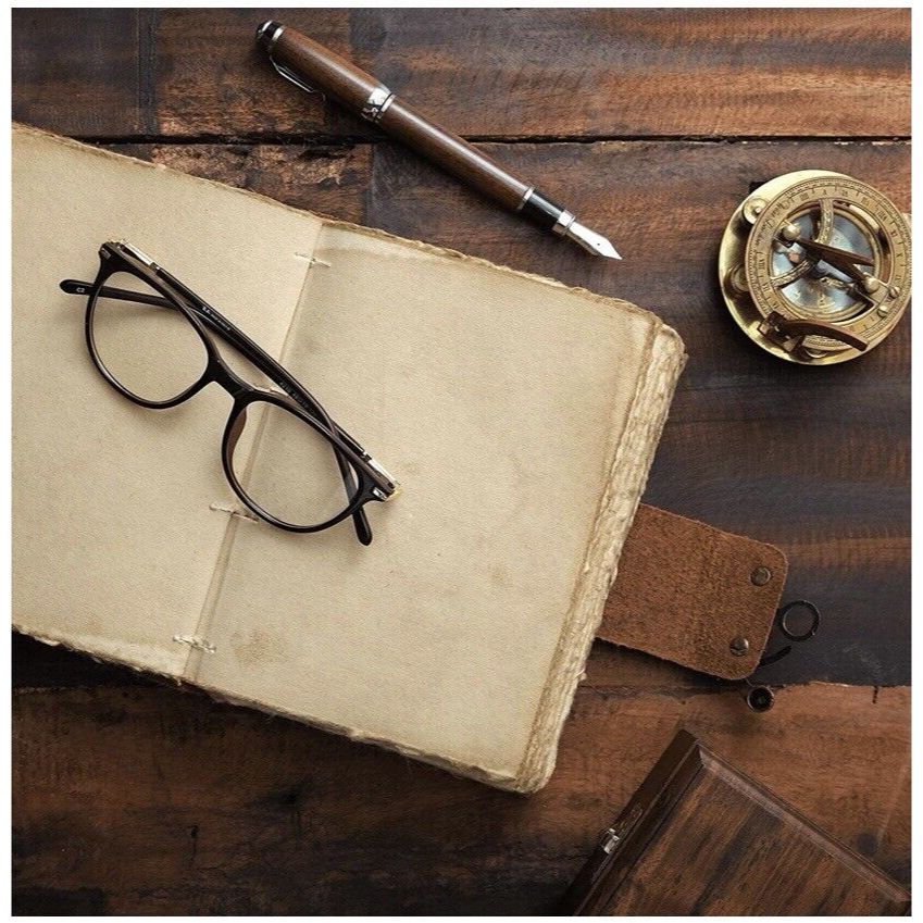 Винтажный кожаный журнальный журнал Shadow Grimoire, антикварный бумажный замок Deckle, 7X5