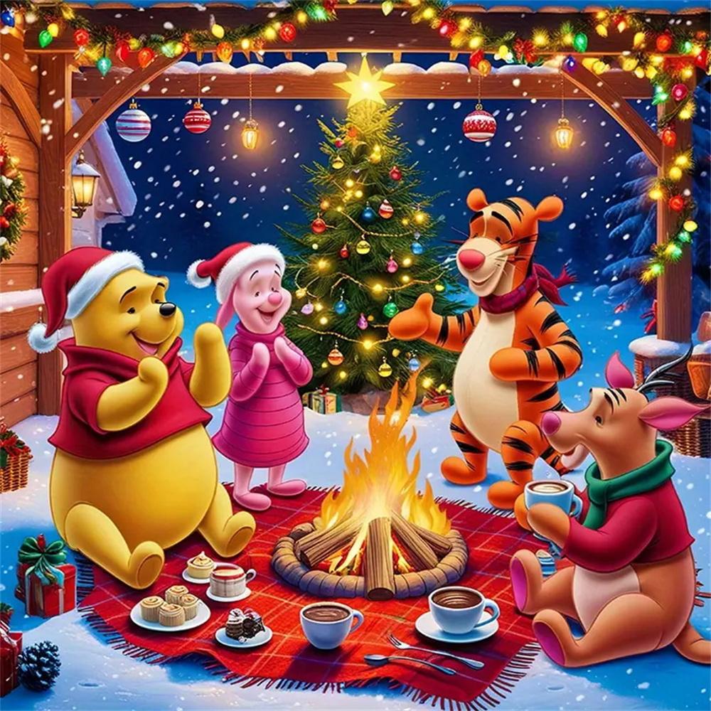 Новое Поступление Алмазная Вышивка Винни-Пух Мозаичный Медведь Животное Рукоделие Мультяшная Картина Ти