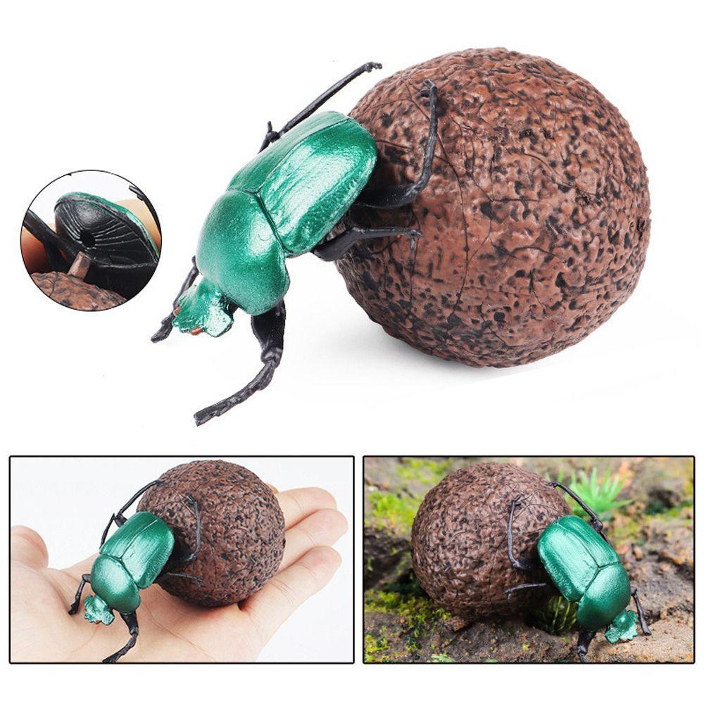 Realistic Beetle Action Figures Wild Insect Lifelike Insect Figurines Desktop Ornament
