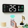 Digital Wall Clock Large Display LED Digital Clock With Remote Control Automatic Brightness Dimmer Big Clock With Temperature