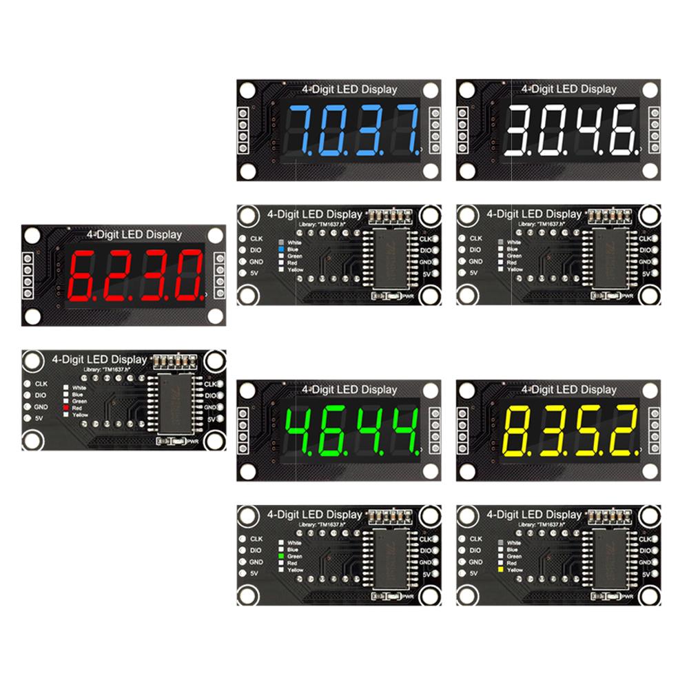 Модуль светодиодного дисплея TM1637 для Arduino, 7-сегментный, 4 цифры, 0,36/0,56 дюйма, анод, часы, цифровой индикатор, квадро-серийная плата драйвера
