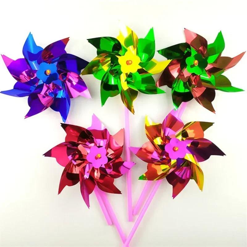50Pcs Sequin Windmill Pinwheel Wind Spinner Outdoor Toys for Kids Birthday Party Favors Boy girls Pinata Filler Carnival Prizes