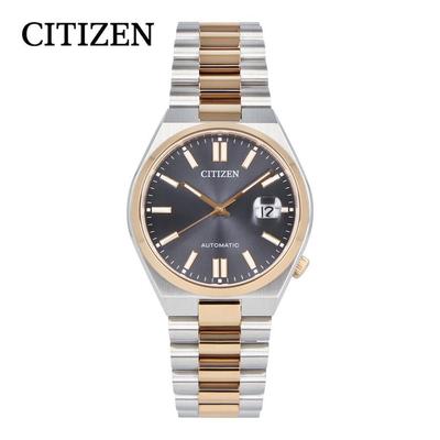 CITIZEN Автоматические NJ0154-80H TSUYOSA Коллекция Спортивные Простые Дата Черный Серебристый Золото Наручные Часы Из Нержавеющей Стали Для Мужчин