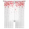 День святого Валентина тюлевые шторы с сердечками для гостиной, прозрачные занавески для спальни, кухни, жалюзи, вуаль, шторы