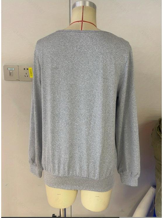 Осень и Зима Однотонная С Длинным Рукавом Квадратный Вырез Двухслойный Эффект Свободная Футболка