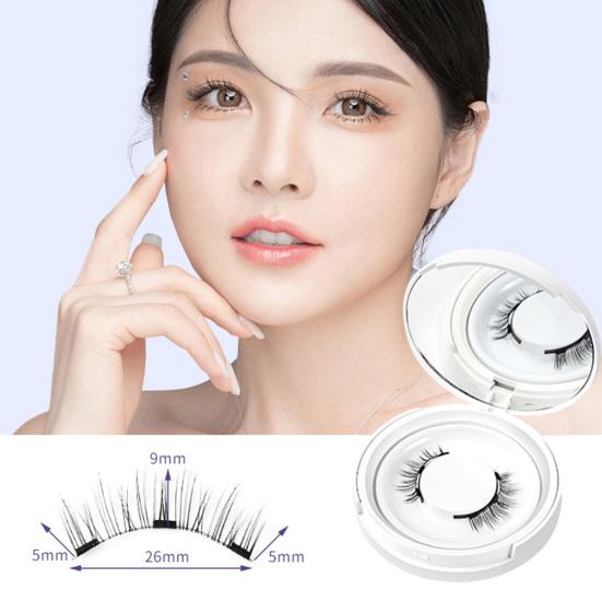 1 набор магнитных НАКЛАДНЫХ ресниц с зажимом-аппликатором для ресниц, многоразовые, натуральные, тонкие