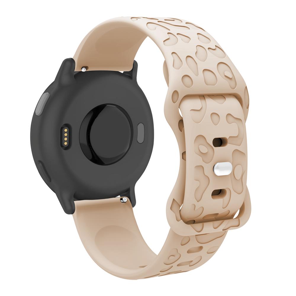 Силиконовый ремешок с леопардовым принтом 18 мм, 20 мм, 22 мм для Garmin Forerunner 245 255 265 Vivoactive 5 Venu SQ, ремешок для умных часов Huami Amazfit Bip GTS GTR