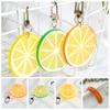 Брелок для ключей с долькой лимона и ломтиком апельсина, имитация еды, брелок для ключей, сладкий кулон в виде хот-дога, детский подарок