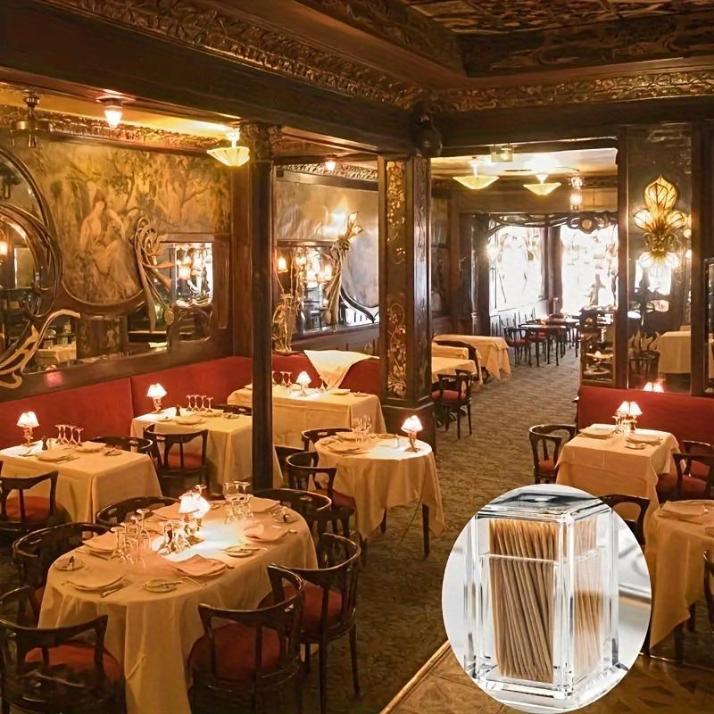 2pcs Toothpick Holder - Clear and Sturdy Stand, Suitable for Home and Restaurant Use