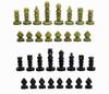 StonKraft Natural Stone Chess Pieces Chessmen Chess Coin Inch Chess Accessories Board Game M Black White (2.5 King)
