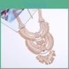 Vintage Long Necklace Multi Layered Collarbone Chain For Fashion Enthusiasts