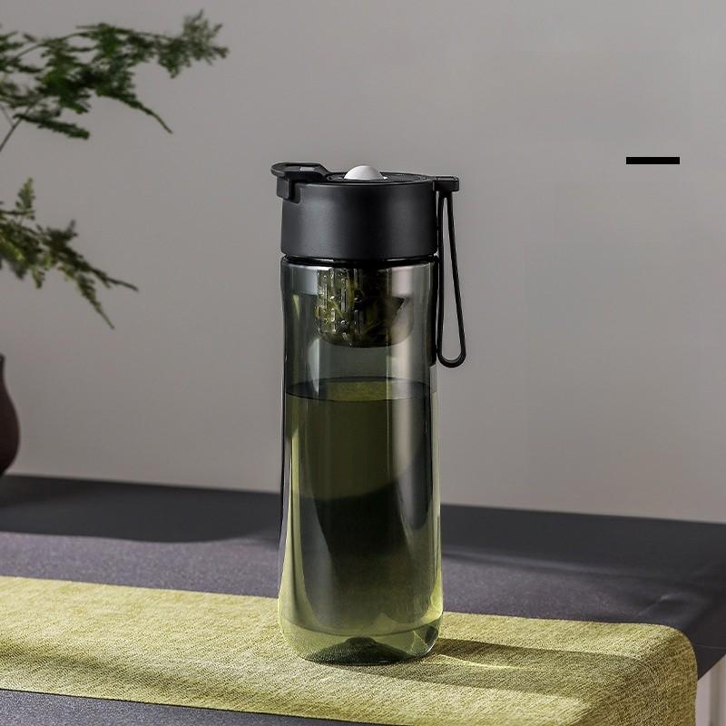 Magnetic Tritan Drink Bottle With Tea Divider For Home Office And Car Travel