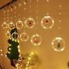 Santa Claus LED Curtain Lights – Colorful Christmas Festival Decoration for Windows