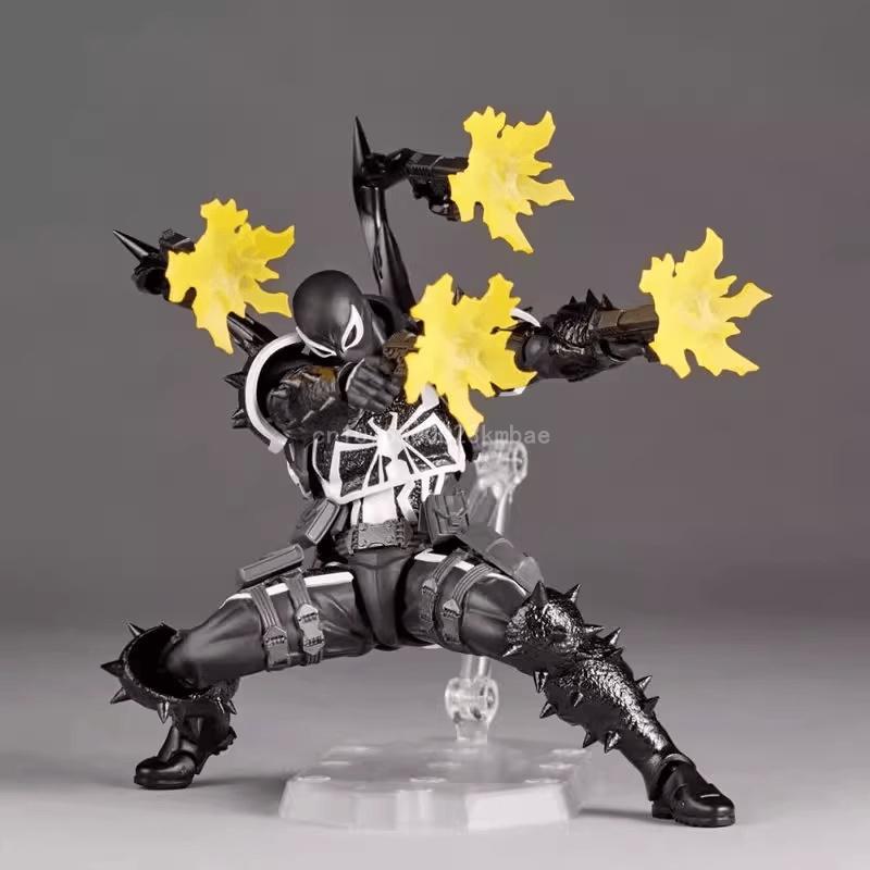 Агент Веном Revoltech Amazing Yamaguchi Аниме Фигурки Веном Фигурка Юджин Томпсон Модель ПВХ Модель Коллекция Статуя Игрушка Подарки