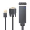 ABS Черный Конвертер VGA в HDMI с USB и Переключателем Аудио Адаптер для Компьютера ПК Ноутбука DVDЧерный
