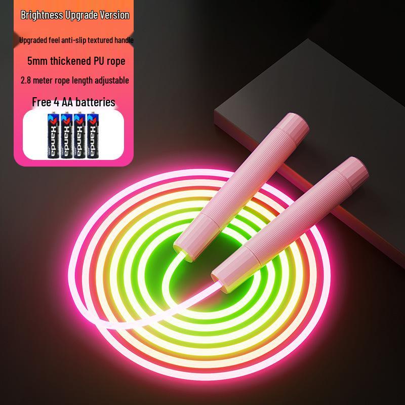 Флуоресцентная скакалка со свечением в темноте для детей и начинающих