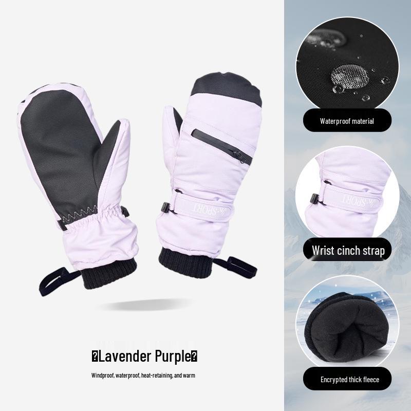 Unisex Winter Ski Gloves: Thick Velvet, Waterproof, Windproof, Touchscreen, Non-Slip for Outdoor Cycling