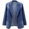 Fashionable Western Style Women's Denim Jacket with Slim Fit and Single Button Design