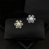 Diamond Snowflake Lapel Brooch: Fashionable Pin for Women's Shirts