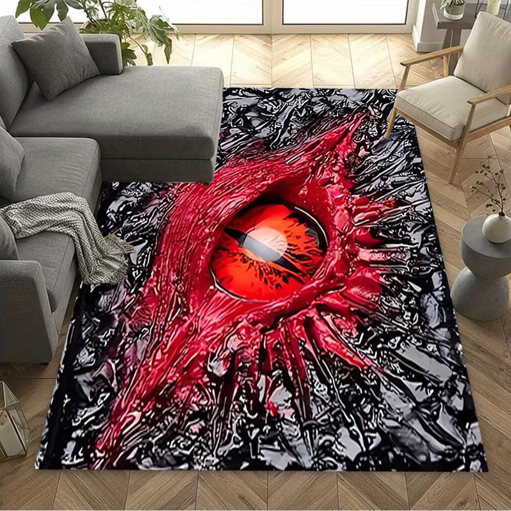 1pc home carpet with purple dragon eye design non slip office decor bedroom gift living room