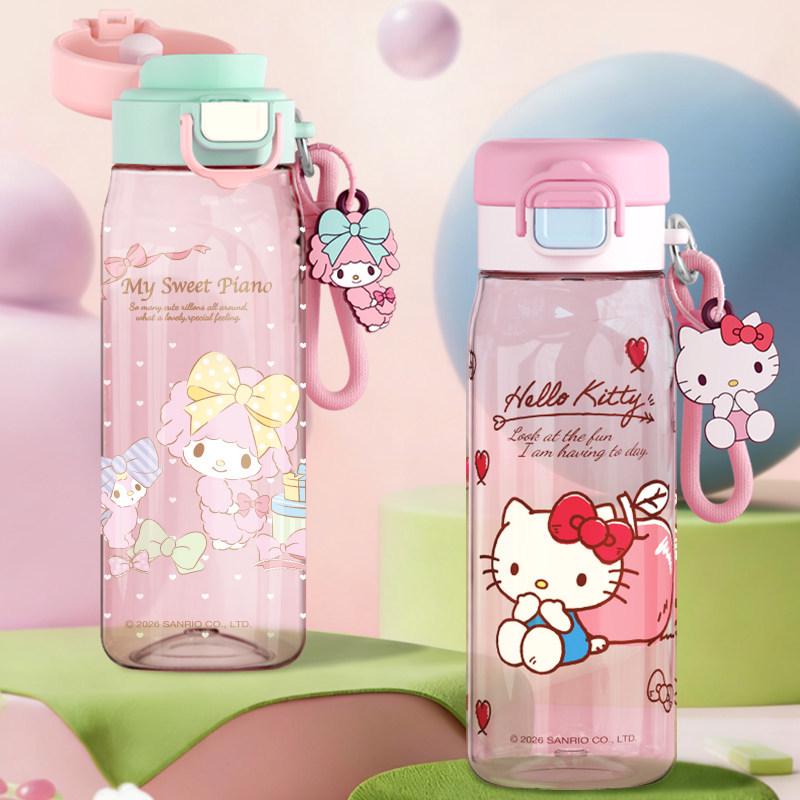 Летний стакан для воды Hello Kitty - Стильный и прочный, противоударный дизайн для студентов