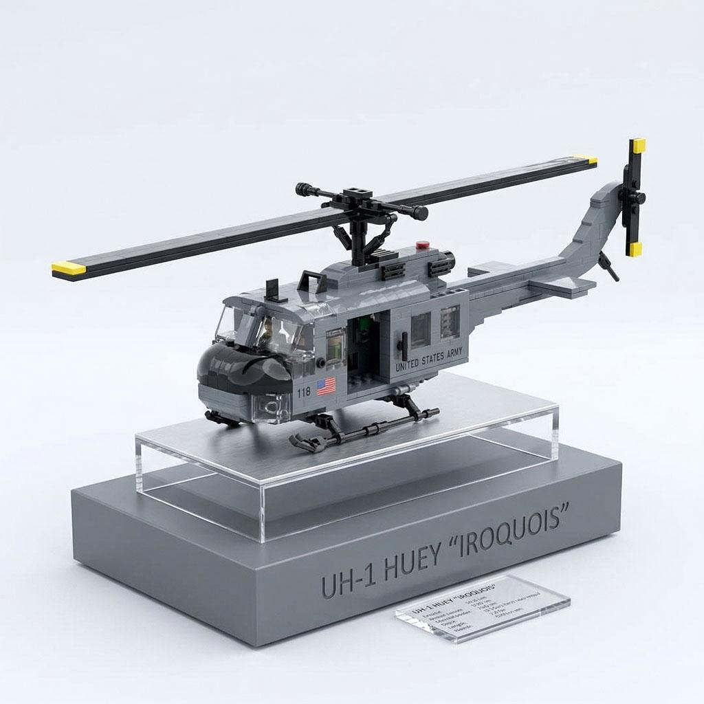 Армия США UH-1D OH-58A/D Вертолет Строительные Блоки Самолеты Вьетнамской Войны Блоки Модель Игрушки Для Коллекции