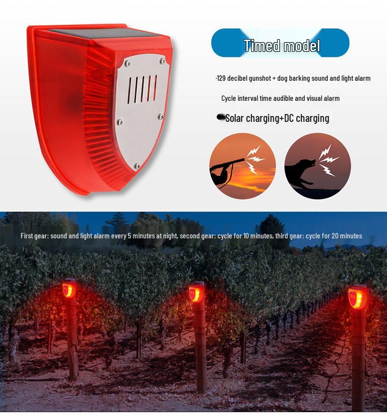 Солнечный инфракрасный датчик движения с сигнализацией и отпугивателем животных