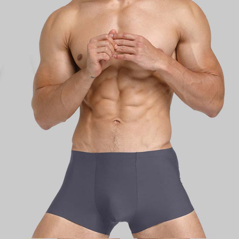 Vogue L-XXXL антибактериальные 3D спандекс популярные 1 шт роскошные боксеры бесшовные ледяной шелк высокое качество горячая распродажа нижнее белье шорты мужские