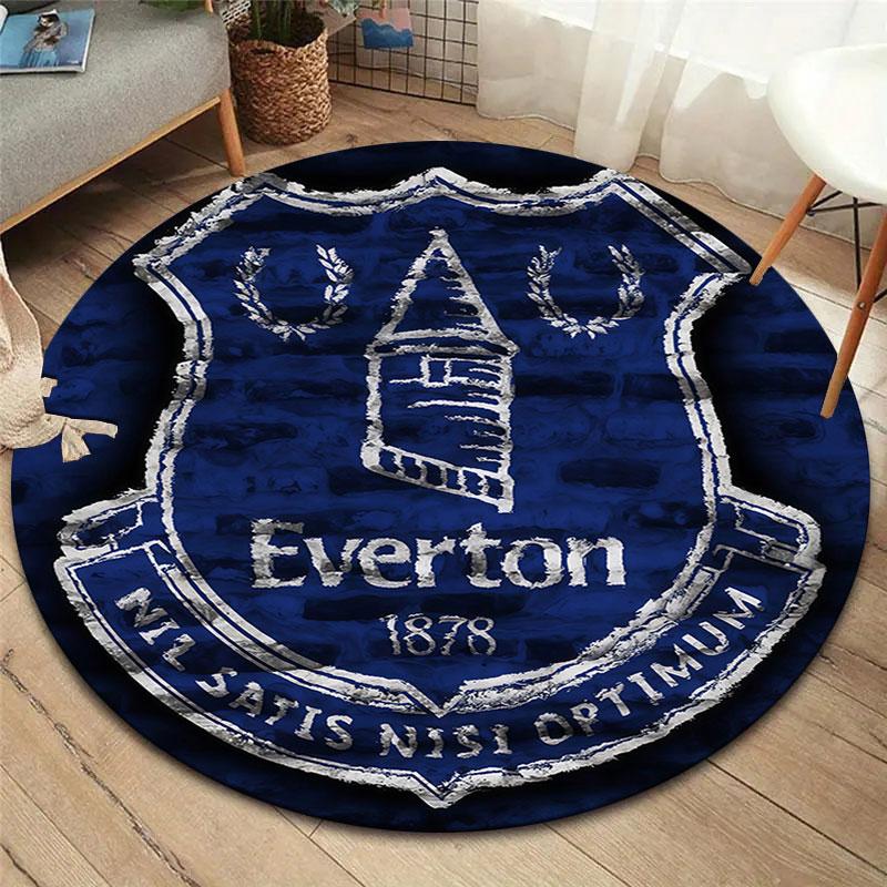 Everton F.C Round Area Rug,Carpet Rug for Living Room Bedroom Sofa Playroom Decor,Non-slip Floor Mat